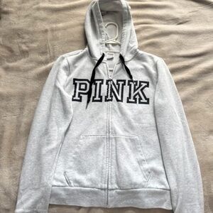 PINK Victoria's Secret Gray Hoodie Jacket